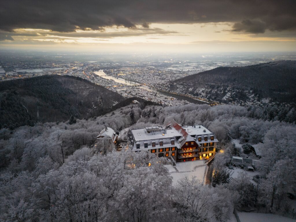 Winter im Berg-Gasthof Königstuhl Heidelberg