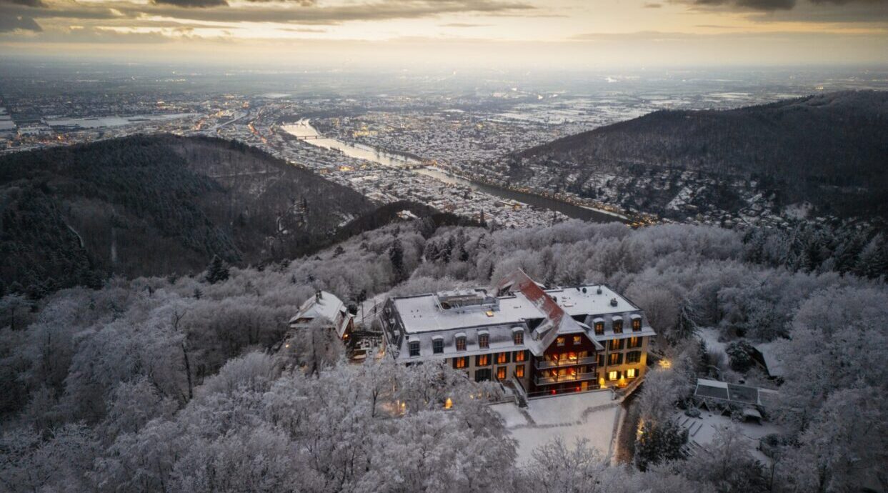 Winter im Berg-Gasthof Königstuhl Heidelberg