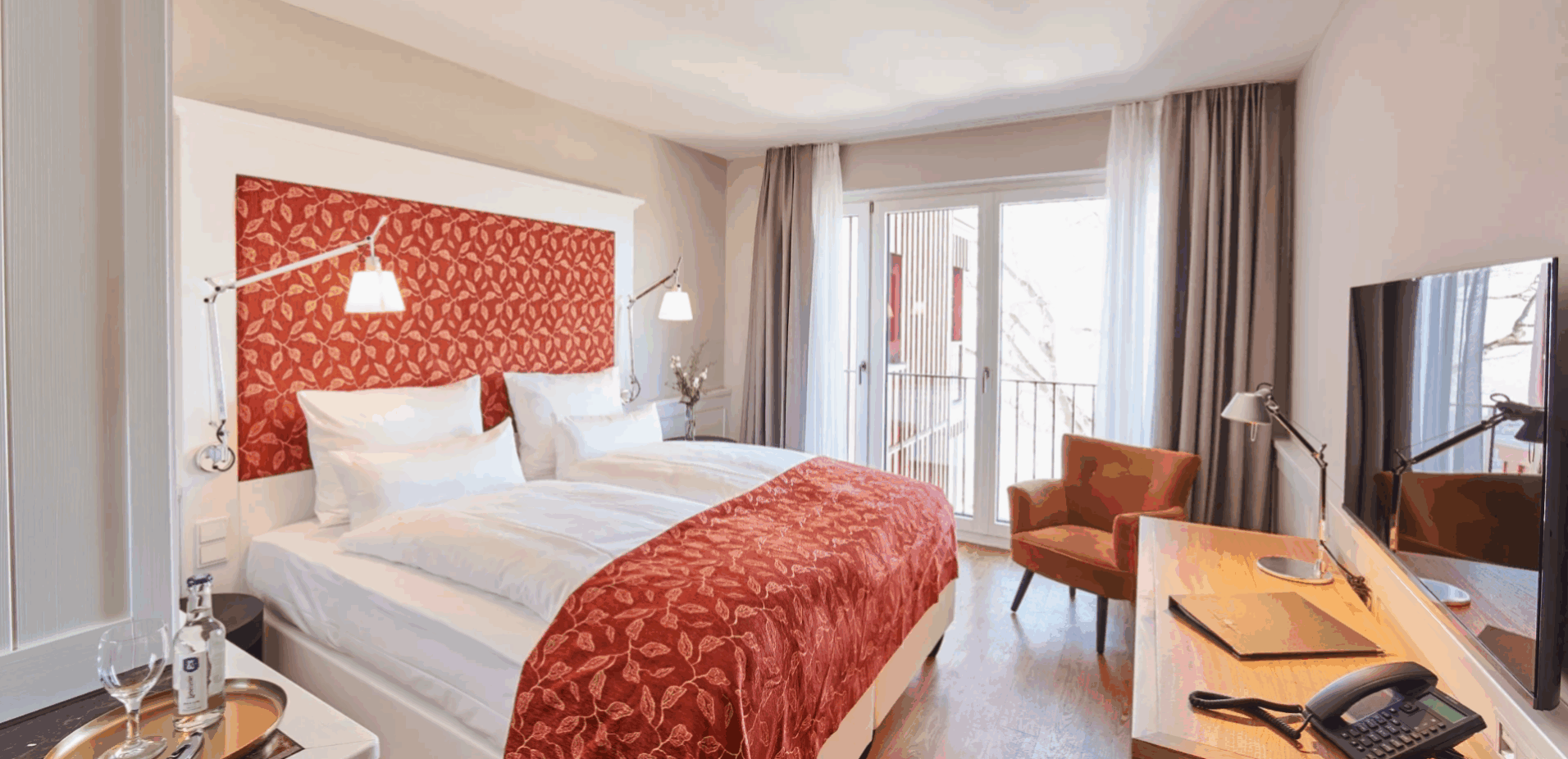 Classic-Zimmer-mit-Panoramablick Berg-Gasthof Königstuhl Heidelberg